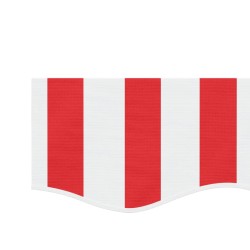 Tissu de remplacement de cantonnière d’auvent rouge blanc 5 m 