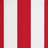 Tissu de remplacement de cantonnière d’auvent rouge blanc 5 m 