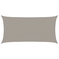 Voile d'ombrage 160 g/m² rectangulaire gris clair 2x4 m PEHD 