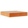 Cadre de lit et tête de lit cire marron 200x200 cm bois de pin 