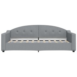 Lit de jour avec matelas gris clair 90x190 cm tissu 