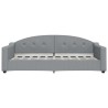 Lit de jour avec matelas gris clair 90x190 cm tissu 