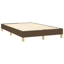 Sommier à lattes de lit avec matelas Marron foncé 120x200 cm 