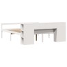 Lit bibliothèque sans matelas blanc 180x200 cm bois pin massif 