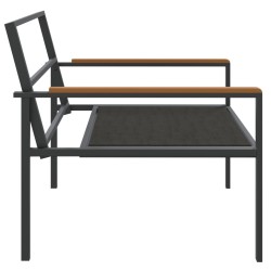 Salon de jardin avec coussins 3 pcs anthracite acier 