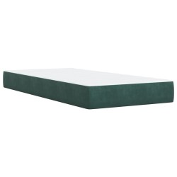 Sommier à lattes de lit avec matelas Vert foncé 90x190 cm 