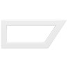 Supports d'étagères pour lavabo 2 pcs blanc trapèze acier 