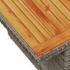 Salon de jardin avec coussins 5 pcs gris résine tressée acacia 