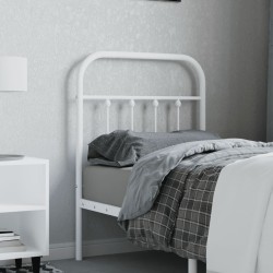 Tête de lit métal blanc 75 cm 