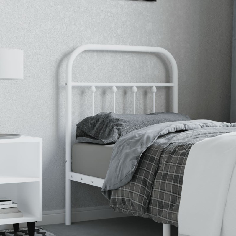 Tête de lit métal blanc 75 cm Tête de lit métal blanc 75 cm