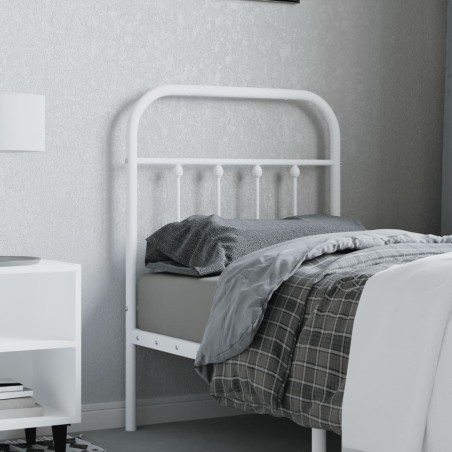Tête de lit métal blanc 75 cm 