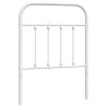 Tête de lit métal blanc 75 cm 