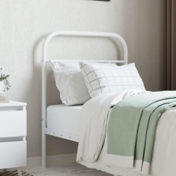 Tête de lit métal blanc 75 cm 