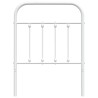 Tête de lit métal blanc 75 cm 