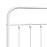 Tête de lit métal blanc 75 cm 