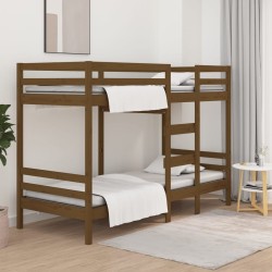 Lit superposé sans matelas marron miel 90x200 cm pin massif 