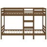 Lit superposé sans matelas marron miel 90x200 cm pin massif 