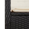 Ensemble à manger de jardin avec coussins 3 pcs Noir 