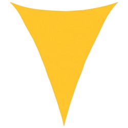 Voile d'ombrage 160 g/m² triangulaire jaune 4x5x5 m PEHD 