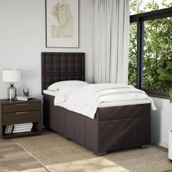 Sommier à lattes de lit avec matelas Marron foncé 90x190 cm 