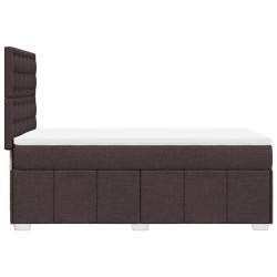 Sommier à lattes de lit avec matelas Marron foncé 90x190 cm 