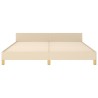 Cadre de lit sans matelas crème 180x200 cm tissu 