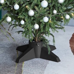 Support de sapin de Noël Gris 55,5x55,5x15 cm 