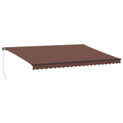 Auvent manuel rétractable marron 500x300 cm 
