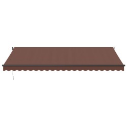 Auvent manuel rétractable marron 500x300 cm 