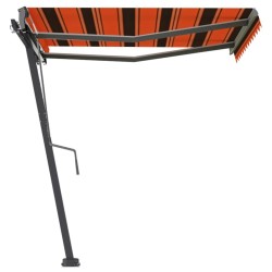 Auvent manuel rétractable sur pied 300x250 cm Orange et marron 