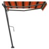 Auvent manuel rétractable sur pied 300x250 cm Orange et marron 
