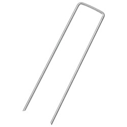 Piquets de sol en forme de U 50 pcs 15x3,5 cm acier galvanisé 