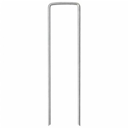 Piquets de sol en forme de U 50 pcs 15x3,5 cm acier galvanisé 