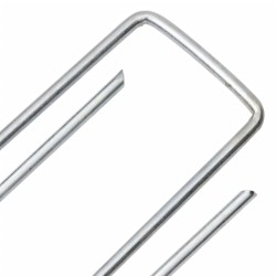 Piquets de sol en forme de U 50 pcs 15x3,5 cm acier galvanisé 