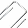 Piquets de sol en forme de U 50 pcs 15x3,5 cm acier galvanisé 