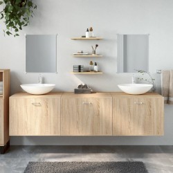 Ensemble de meubles salle de bain 6 pcs chêne bois d'ingénierie 