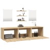 Ensemble de meubles salle de bain 6 pcs chêne bois d'ingénierie 