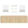 Ensemble de meubles salle de bain 6 pcs chêne bois d'ingénierie 