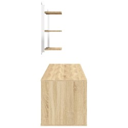 Ensemble de meubles salle de bain 6 pcs chêne bois d'ingénierie 