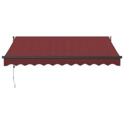 Auvent rétractable automatique bordeaux 300x250 cm 