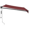 Auvent rétractable automatique bordeaux 300x250 cm 