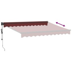 Auvent rétractable automatique bordeaux 300x250 cm 