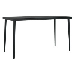 Ensemble à manger de jardin 5 pcs Marron et noir 