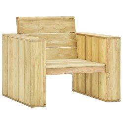 Chaises de jardin lot de 2 avec coussins noir Pin imprégné 