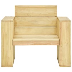 Chaises de jardin lot de 2 avec coussins noir Pin imprégné 