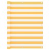 Écran de balcon Blanc et jaune 120x300 cm Tissu Oxford 