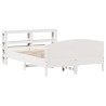 Cadre de lit sans matelas blanc 135x190 cm bois de pin massif 