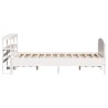 Cadre de lit sans matelas blanc 135x190 cm bois de pin massif 