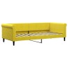 Lit de jour avec matelas jaune 90x200 cm velours 