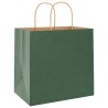 Sacs en papier 50 pcs avec poignées vert 26x17x25 cm 